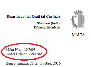 Ħallas Multi tal-Qorti